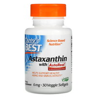 Натуральная добавка Doctor's Best Astaxanthin 6 mg, 30 вегакапсул