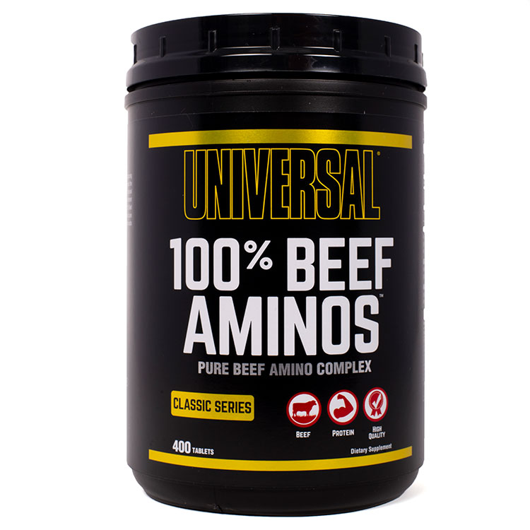 Аминокислота Universal Nutrition 100% Beef Aminos, 400 таблеток
