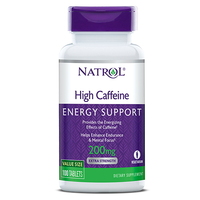 Предтренировочный комплекс Natrol High Caffeine, 100 таблеток