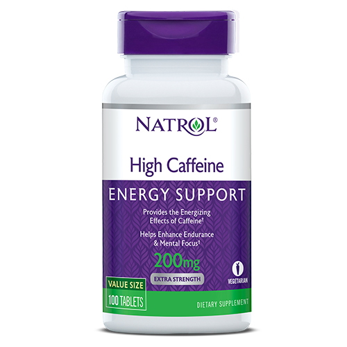 Предтренировочный комплекс Natrol High Caffeine, 100 таблеток