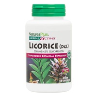 Натуральная добавка Natures Plus Herbal Actives Licorice 500 mg, 60 вегакапсул