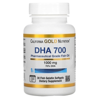 Жирные кислоты California Gold Nutrition DHA 700, 30 капсул