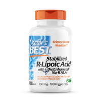 Натуральная добавка Doctor's Best Stabilized R-Lipoic Acid 100 mg, 180 вегакапсул