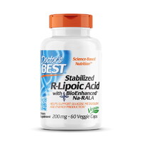 Натуральная добавка Doctor's Best Stabilized R-Lipoic Acid 200 mg, 60 вегакапсул