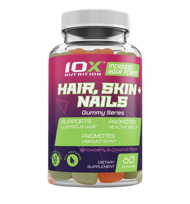 Вітаміни та мінерали 10XNutrition Hair, Skin and Nails, 60 желейок