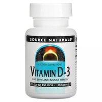 Витамины и минералы Source Naturals Vitamin D3 10000 IU, 60 капсул
