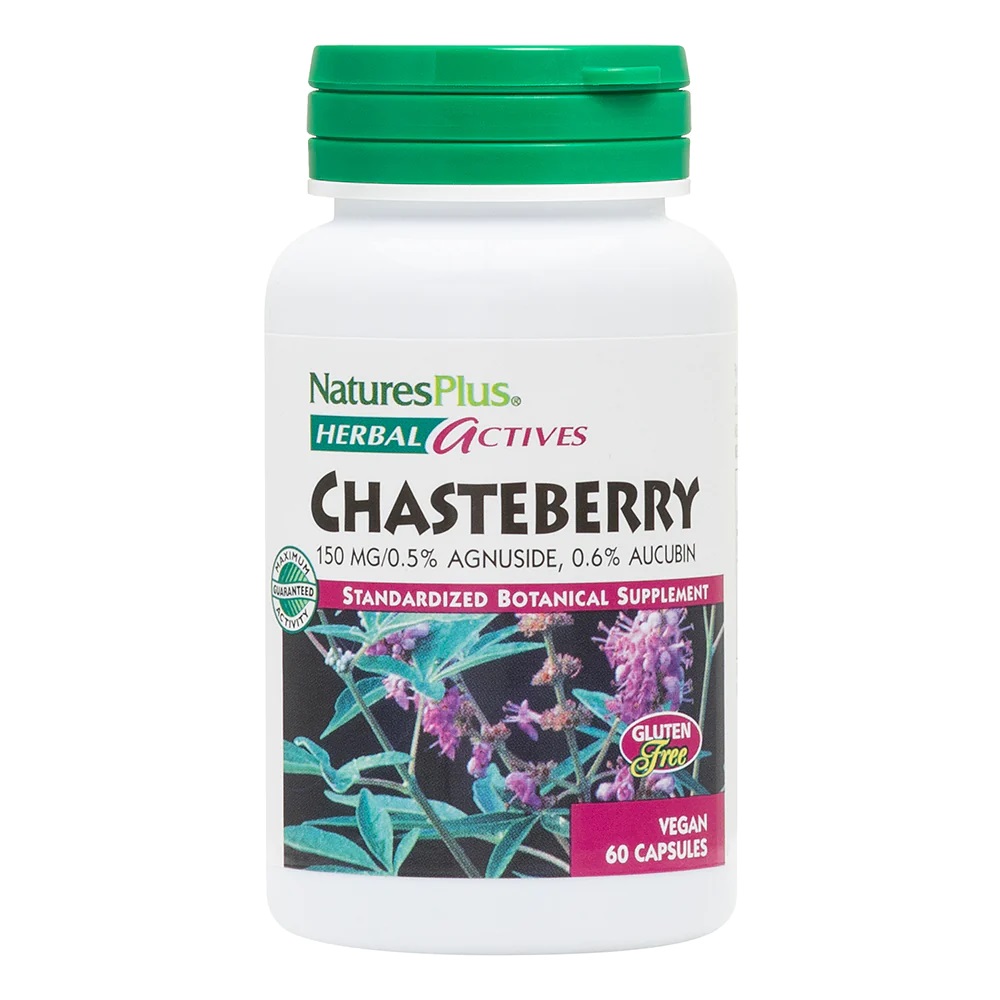 Натуральна добавка Natures Plus Herbal Actives Chasteberry 150 mg, 60 капсул