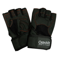 Перчатки для фитнеса OstroVit gloves with a stiffener, Black