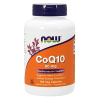Натуральная добавка NOW CoQ-10 60 mg, 180 вегакапсул