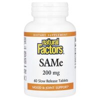 Аминокислота Natural Factors SAMe 200 mg, 60 таблеток