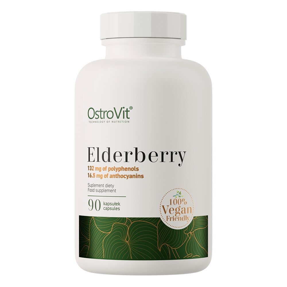 Натуральна добавка OstroVit Vege Elderberry, 90 капсул