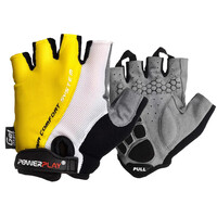Велоперчатки PowerPlay 5010 А, White/Yellow