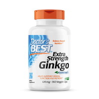 Натуральная добавка Doctor's Best Extra Strength Ginkgo 120 mg, 360 вегакапсул