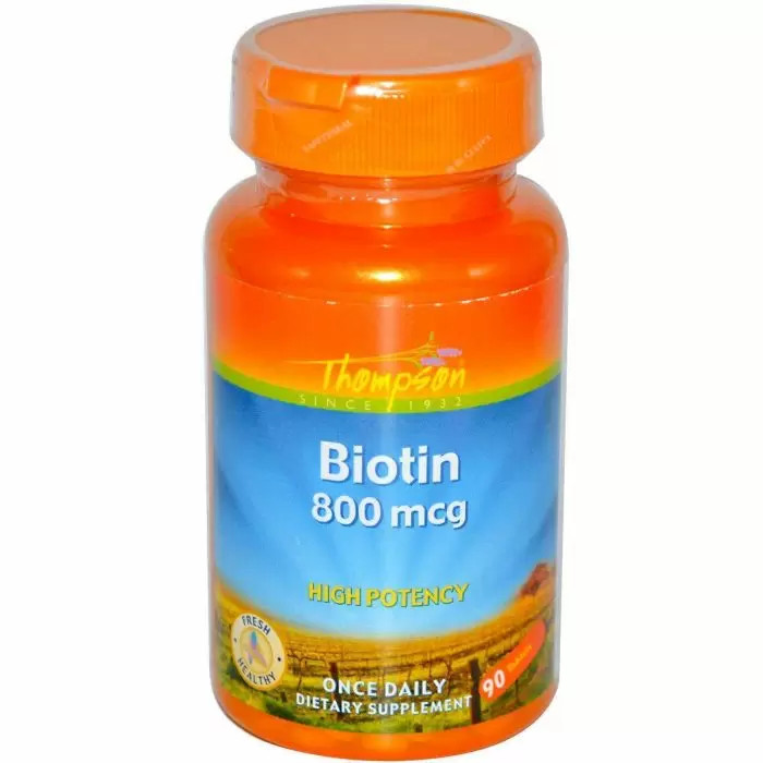 Витамины и минералы Thompson Biotin 800 mcg, 90 таблеток