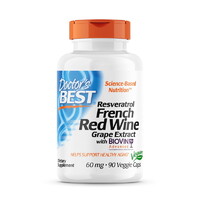 Натуральная добавка Doctor's Best French Red Wine Grape Extract, 90 вегакапсул