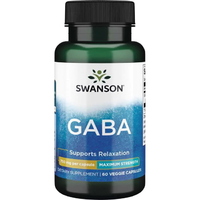 Аминокислота Swanson GABA 750 mg, 60 капсул