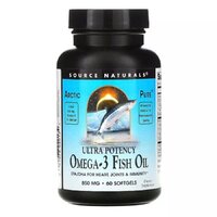 Жирные кислоты Source Naturals Arctic Pure Ultra Potency Omega-3 Fish Oil 850 mg, 60 капсул