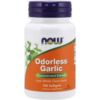Натуральная добавка NOW Odorless Garlic, 100 капсул