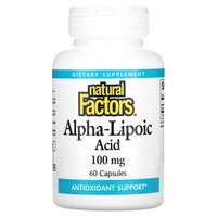 Натуральная добавка Natural Factors Alpha-Lipoic Acid 100 mg, 60 капсул