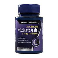 Натуральная добавка Earth‘s Creation Melatonin 3 mg with B6, 60 таблеток