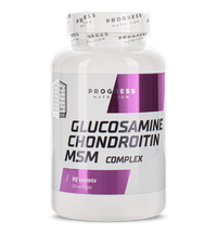 Препарат для суставов и связок Progress Nutrition Glucosamine Chondroitin MSM, 90 таблеток
