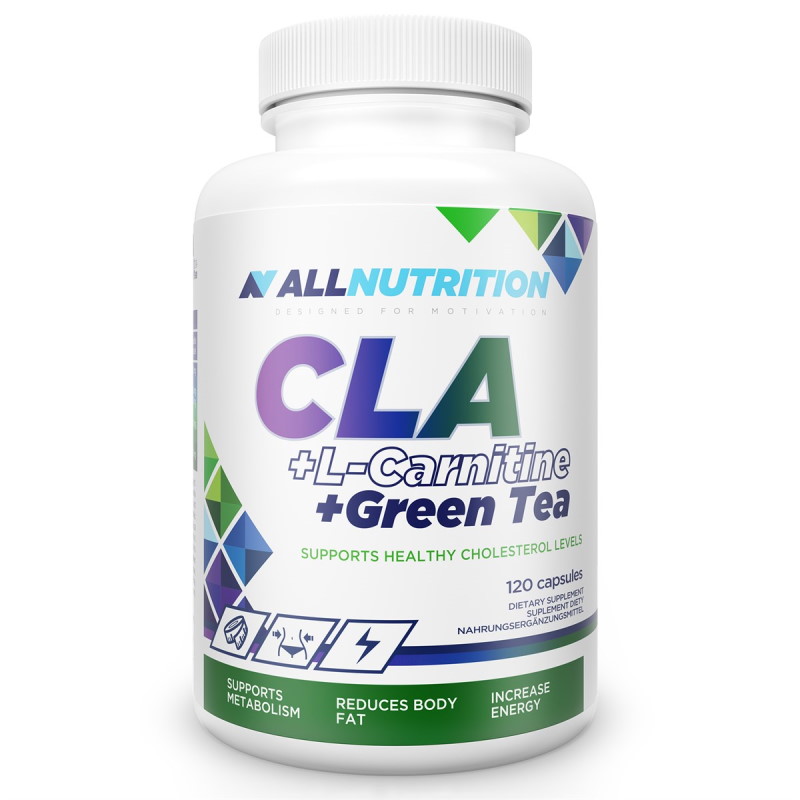 Жиросжигатель AllNutrition CLA + L-Carnitine + Green Tea, 120 капсул