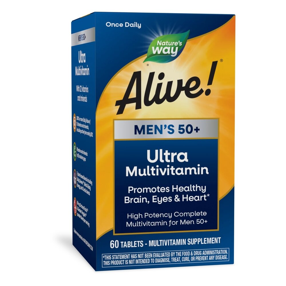 Витамины и минералы Nature's Way Alive! Men's 50+ Ultra Multivitamin, 60 таблеток