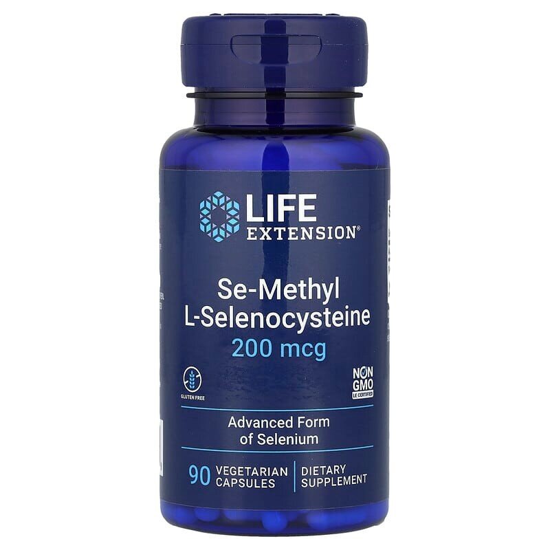 Витамины и минералы Life Extension Se-Methyl L- Selenocysteine 200 mcg, 90 вегакапсул