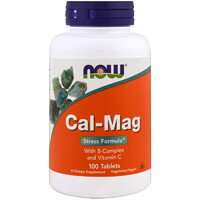 Витамины и минералы NOW CAL-MAG 500/250 mg, 100 таблеток