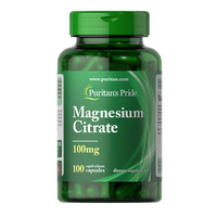 Витамины и минералы Puritan's Pride Magnesium Citrate 100 mg, 100 капсул