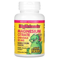Витамины и минералы Natural Factors Big Friends Magnesium Citrate 50 mg, 60 жевательных таблеток