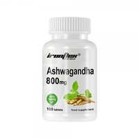Натуральная добавка IronFlex Ashwagandha 800 mg, 100 таблеток
