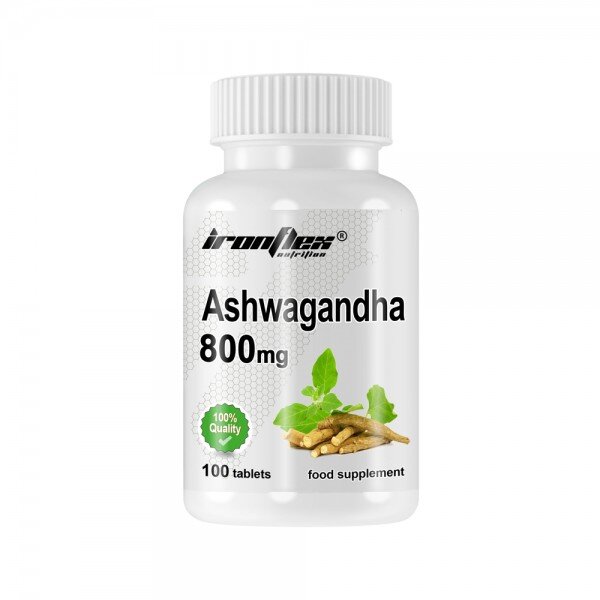 Натуральна добавка IronFlex Ashwagandha 800 mg, 100 таблеток