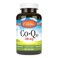 Натуральная добавка Carlson Labs CoQ10 100 mg, 200 капсул