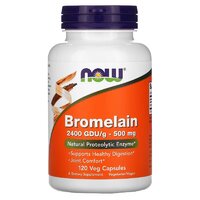 Натуральная добавка NOW Bromelain 500 mg, 120 вегакапсул