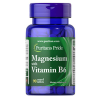 Витамины и минералы Puritan's Pride Magnesium with Vitamin B6, 90 таблеток