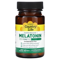 Натуральная добавка Country Life Melatonin 1 mg, 60 таблеток
