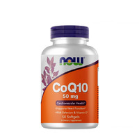 Натуральная добавка NOW CoQ-10 50 mg with Vitamin E, 50 капсул