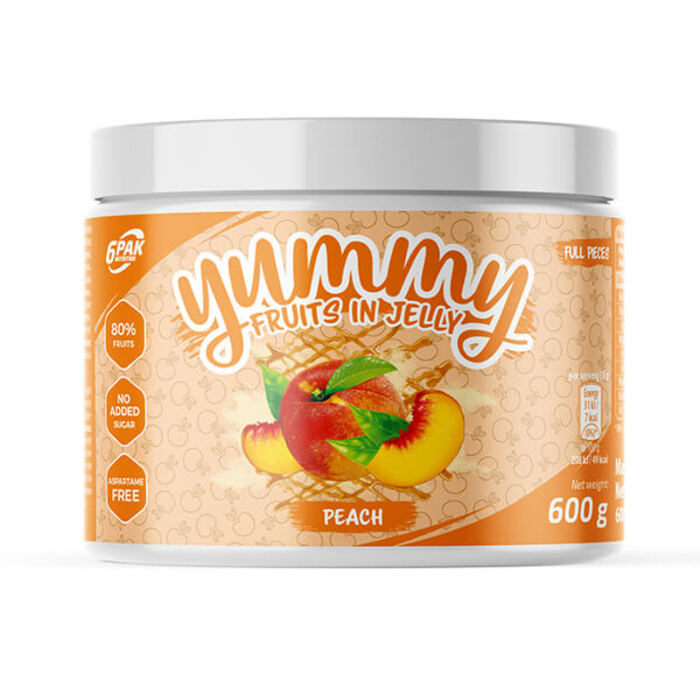 Заменитель питания 6PAK Nutrition Yummy Fruits in Jelly, 600 грамм Персик