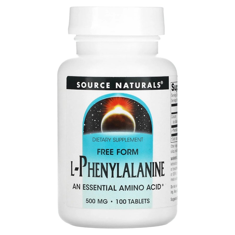 Аминокислота Source Naturals L-Phenylalanine 500 mg, 100 таблеток