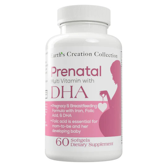 Жирні кислоти Earth‘s Creation Prenatal Plus DHA, 60 капсул