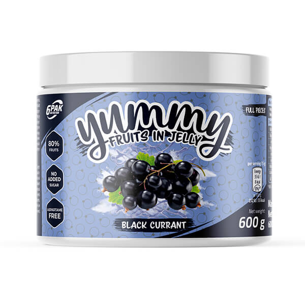 Замінник харчування 6PAK Nutrition Yummy Fruits in Jelly, 600 грам Чорна смородина