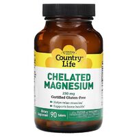 Витамины и минералы Country Life Chelated Magnesium 250 mg, 90 таблеток