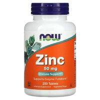 Витамины и минералы NOW Zinc 50 mg, 250 таблеток