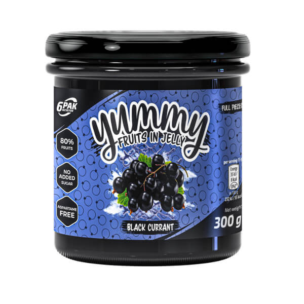 Заменитель питания 6PAK Nutrition Yummy Fruits in Jelly, 300 грамм Черная смородина