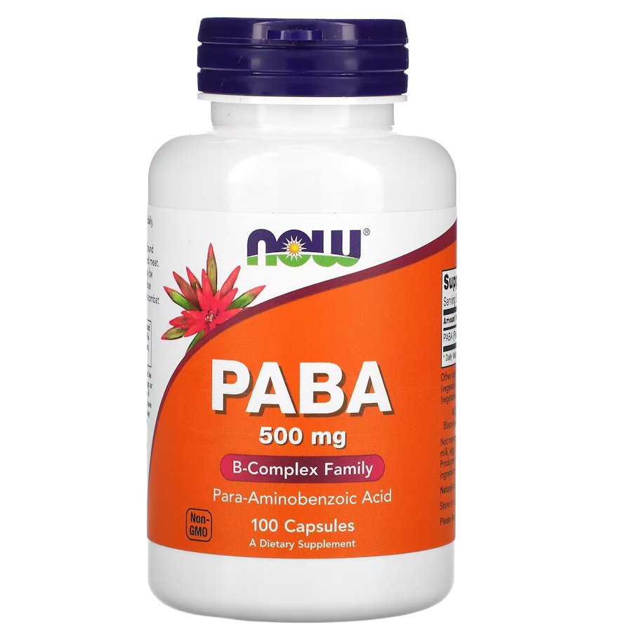 Вітаміни та мінерали NOW PABA 500 mg, 100 капсул