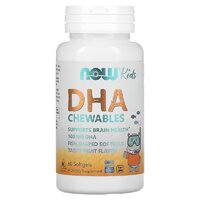Жирні кислоти NOW Kids DHA 100 mg, 60 капсул з фруктовим смаком