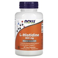 Аминокислота NOW L-Histidine 600 mg, 60 вегакапсул