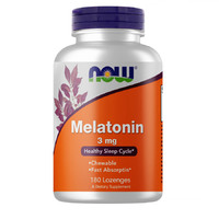 Натуральная добавка NOW Melatonin 3 mg, 180 жевательных таблеток