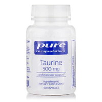 Аминокислота Pure Encapsulations Taurine 500 mg, 60 капсул